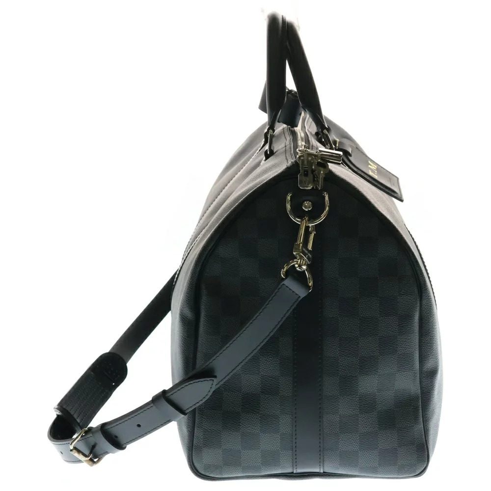 LOUIS VUITTON Damier Graphite Black Keepall Bandouliere Boston Bag Shoulder - Picture 3 of 6